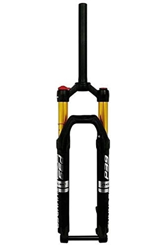 Tenedores de bicicleta de montaña : WYJW Horquilla de Aire de 27, 5" / 29 Pulgadas para Freno de Disco, Bicicletas Negras, Horquilla de suspensión, Eje pasante de 15 mm, aleación de magnesio, Viaje, 105 mm, 1-1 / 8" para M