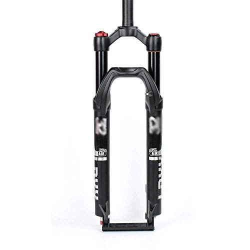 Tenedores de bicicleta de montaña : WYJW Horquilla de Aire para Bicicleta 27.5"29", Horquilla de suspensión, Control de Hombro Doble, Recto, Freno de Disco, aleación de Aluminio, Recorrido de 120 mm, Negro, Naranja