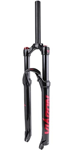 Tenedores de bicicleta de montaña : WYJW Horquilla de suspensión de 26 / 27, 5 / 2 MTB, Recorrido de 120mm, 28, 6mm, Tubo Recto, QR 9mm, Bloqueo de Corona, Horquillas Delanteras de aleación de Aluminio para Bicicleta