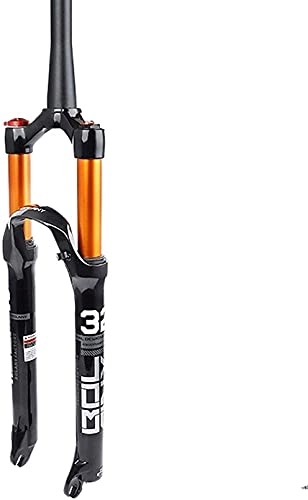 Tenedores de bicicleta de montaña : WYJW Horquilla de suspensión de Bicicleta 26 27, 5 29 Pulgadas Aleación de magnesio MTB Amortiguador de Aire Horquilla Delantera de Bicicleta Horquilla de Freno de Disco Viaje 105mm QR 9mm