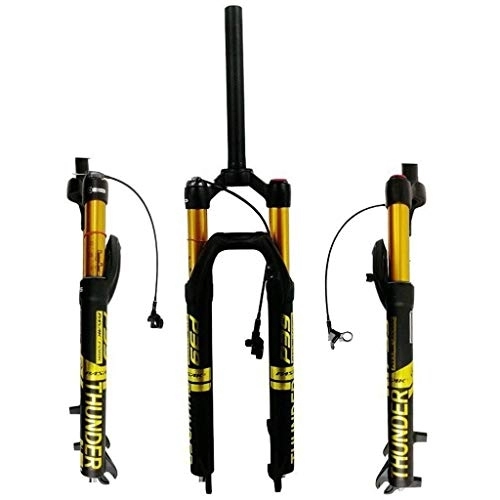 Tenedores de bicicleta de montaña : WYJW Horquilla de suspensión de Bicicleta MTB 27, 5" / 29 Pulgadas Horquillas de Aire de aleación de magnesio para Bicicleta Freno de Disco Negro QR 9mm Viaje 105mm 1-1 / 8" para / XC