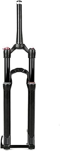 Tenedores de bicicleta de montaña : WYJW Horquilla de suspensión MTB de 27, 5 y 29 Pulgadas, Horquillas de Bicicleta de montaña de Tubo cónico de Bloqueo Manual, amortiguadores Delanteros de Bicicleta de aleación de Aluminio