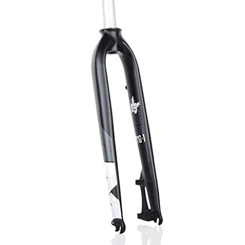 Tenedores de bicicleta de montaña : YBNB Horquilla De Suspensión De 1-1 / 8 '28 .6 Mm, Horquilla Dura De Aleación De Aluminio Ultraligera para Bicicleta MTB De 27, 5 / 26 Pulgadas Recorrido: 100 Mm