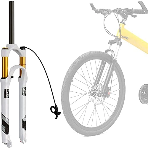 Tenedores de bicicleta de montaña : YBNB Horquilla De Suspensión De Bicicleta MTB, 26 / 27.5 / 29In MTB Suspensión Presión De Aire Viaje 130 Mm Freno De Disco Eje De 9 Mm