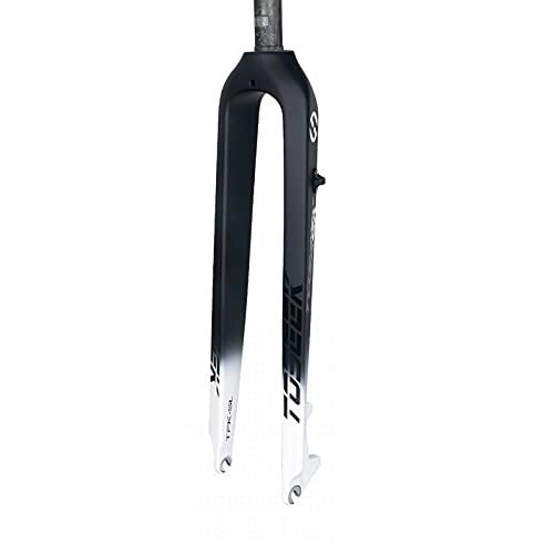 Tenedores de bicicleta de montaña : YouLpoet Accesorios de Bicicletas Cono de Fibra de Carbono Tubo de montaña Biki Frontal Frente Bicicleta Freno de Disco Discal de 27 Pulgadas 27.5 Pulgadas 29 Pulgadas, Blanco, 26IN