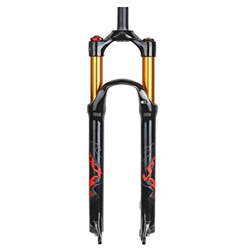 Tenedores de bicicleta de montaña : YouLpoet Magnesio Aleación de Aluminio Montaña Bicicleta Frontal Horquilla de Aire Accesorios para Bicicletas de Huelga, Red c 29in