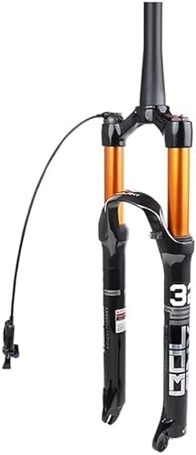 Tenedores de bicicleta de montaña : ZECHAO 26 / 27.5 / 29 '' Forks Frontal de Bicicleta de montaña, Ultraligero MTB Suspensión de Aire FERMINDISC Freno QR 9mm Transporte de 100 mm Manual / Bloqueo Remoto Horquilla Suspensión (Color : Tap