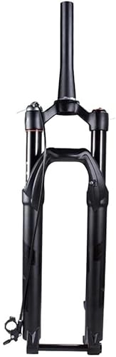 Tenedores de bicicleta de montaña : ZECHAO 27.5 / 29in bicicleta de montaña Forks Frontal, Ajustador de amortiguación del eje de cañón Viaje 100mm de freno de freno de freno de refugio Ajuste Supensión de aire Frente frontal Horquilla S