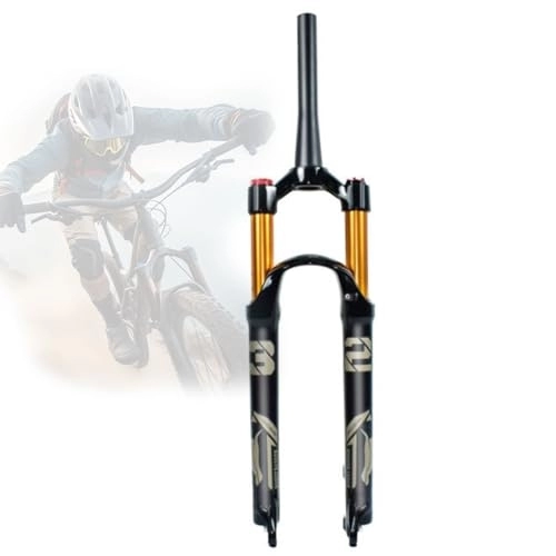 Tenedores de bicicleta de montaña : ZECHAO Horquilla Delantera Suspensión Bicicleta Montaña Aleación Aluminio, Suspensión 26 / 27, 5 / 29 Pulgadas Presión Aire Recorrido 120mm con Círculo Viaje QR 9mm (Color : Tapered Manual Lock, Size : 29