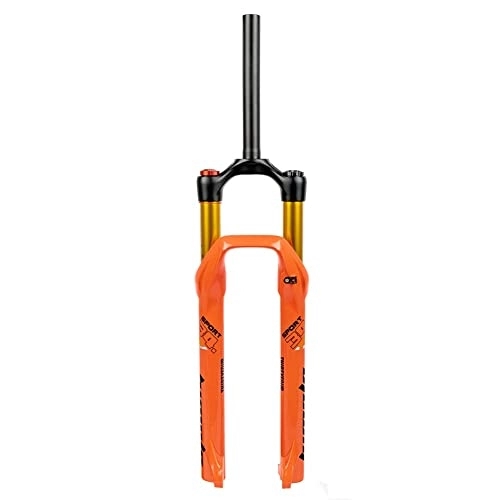 Tenedores de bicicleta de montaña : ZFF 26 27, 5 29 Pulgadas MTB Horquilla con Suspensión Aire Carrera 100mm XC Bicicleta De Montaña Horquillas Delanteras 1-1 / 8" Control De Hombros QR 2120g (Color : Orange, Size : 27.5inch)