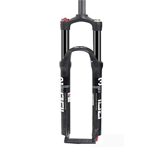 Tenedores de bicicleta de montaña : ZNND Horquilla De Suspensión Negro En Fibra Carbono Tenedor Bicicleta Montaña Rígido Hilo Thru Eje 26inch (Color : B, Tamaño : 27.5inch)