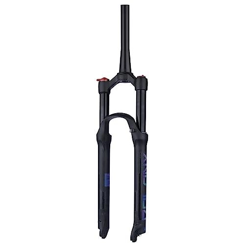 Mountain Bike Fork : 26 / 27.5 / 29 in MTB Suspension Air Fork 120mm Travel, Straight / Tapered Mountain Bike Forks Crown / Remote Lockout, 9 * 100mm QR 34 Tube Bicycle Front Fork, Black2, 27.5inch
