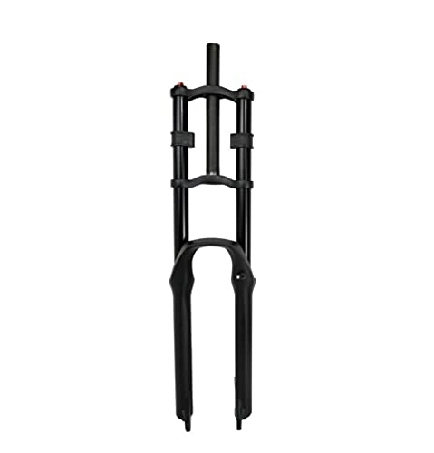 Mountain Bike Fork : 26 / 27.5 / 29 inch double shoulder suspension front fork mountain bike air pressure oil spring shock absorption front fork damping adjustable(Color:Air fork, Size:26'')