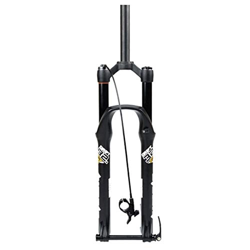 Mountain Bike Fork : 26 27.5 29 Inch Mountain Bike Fork Fork Bicycle Air Suspension Straight 1-1 / 8" Travel 135mm Disc Brake Fork Through Axle 15mm RL Bicycle Assembly Accessories (Color : Black, Size : 26inch)