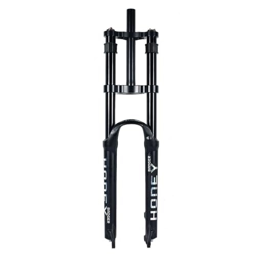 Mountain Bike Fork : 26 27.5 29 Inch Mountain Bike Forks, Magnesium Alloy Disc Brake Straight 1-1 / 8" MTB Quick Release Air Suspension DH Bicycle Travel 160mm (Color : Black, Size : 29 inch)