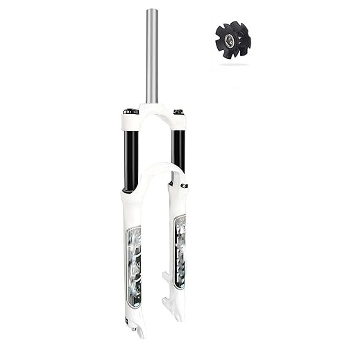 Mountain Bike Fork : 26 / 27.5 / 29 Inch Mountain Ultralight Bicycle Oil Spring Suspension Fork Straight Tube, 1-1 / 8 Alloy Manual Lockout XC MTB Front Forks QR 9mm(Color:29")