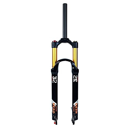 Mountain Bike Fork : 26 / 27.5 / 29 Inch MTB Bicycle Magnesium Alloy Suspension Fork, Tapered Steerer and Straight Steerer Front Fork, Air Supension Front Fork 120mm Travel, 9mm Axle Manual .A-29 inch