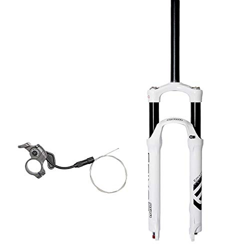 Mountain Bike Fork : 26 / 27.5 / 29 Inches Mountain Bike Front Fork / Bicycle MTB Fork, Remote Control / Opening 100mm / Disc Support 185MM / Air Fork / Pure Disc / Standpipe 28.6 * 255mm / Stroke 100mm