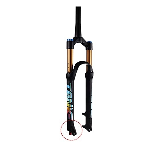 Mountain Bike Fork : 26 / 27.5 / 29 Mountain Bike Air Suspension Fork Shock Absorber 1-1 / 8" Damping Rebound Adjustment Travel 100mm QR 9 Mm Disc Brakes (Color : Tapered HL, Size : 29")