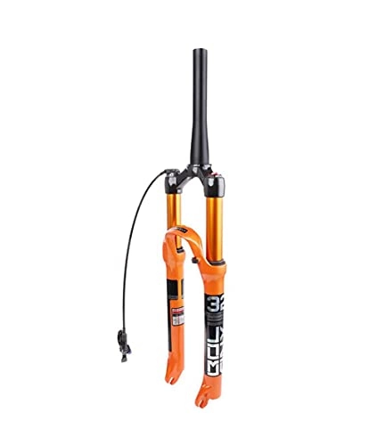Mountain Bike Fork : 26'' 27.5'' 29'' Mountain Bike Shock Absorbing Air Fork, Stroke 120mm, Bicycle Accessories Spinal Canal, Shoulder Control by Wire(Color:Vertebra B, Size:27.5'')