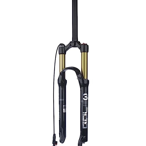 Mountain Bike Fork : 26 / 27.5 / 29 Travel 120mm MTB Air Suspension Fork, Rebound Adjust 1 1 / 8 Straight Tube QR 9mm Remote Lockout XC AM Ultralight Mountain Bike Front Forks, wire control, 26inch