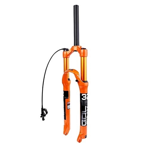 Mountain Bike Fork : 26 / 27.5 / 29 Travel 120mm MTB Air Suspension Fork, Rebound Adjust 1 1 / 8 Straight Tube QR 9mm RL HL XC AM Ultralight Mountain Bike Front Forks (Color : Orange-B, Size : 27.5in)