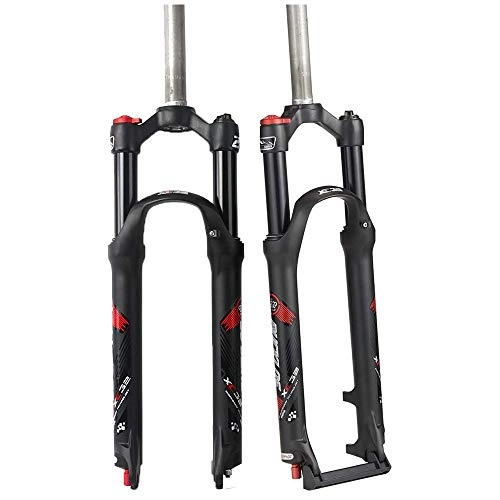 Mountain Bike Fork : 26 27.5 29Inch Mountain Bike Fork, MTB Suspension Forks, Bicycle Forks 100Mm Travel 1-1 / 8 Rebound Adjust, Durable Aluminum Alloy Front Fork Straight Tube Threadless Fit Mountain / Road Bicycle, 29inch
