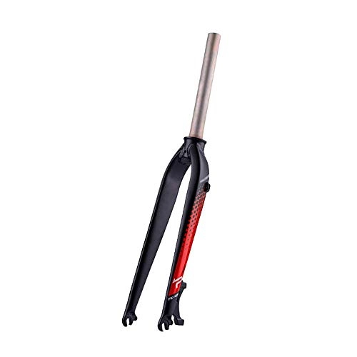Mountain Bike Fork : 26 / 27.5 Inch Bicycle MTB Fork, Lightweight Aluminum Alloy Hard Fork / Standpipe 1-1 / 8*(28.6mm) / Standpipe Length 250mm / Stroke 75mm / Opening 100mm / Disc Brake Dedicated