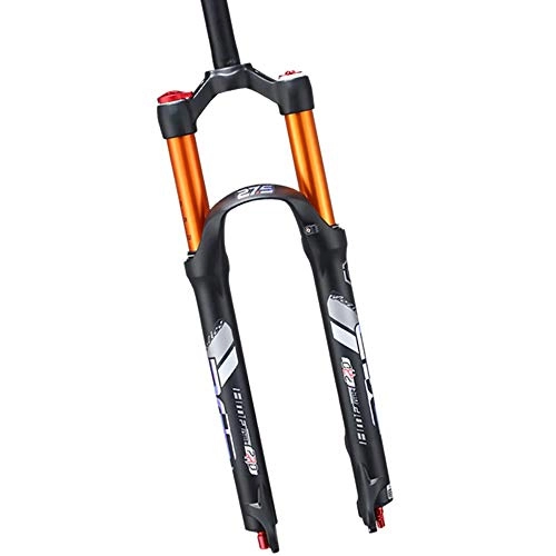Mountain Bike Fork : 26 / 27.5 Inches Mountain Bike Front Fork / Bicycle MTB Fork, Double Air Chamber / Stroke 120mm / Opening 100mm / Damping Tortoise And Hare Adjustment / Air Fork / Standpipe 28.6 * 220mm