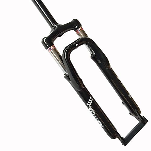 Mountain Bike Fork : 26 inch Mountain Bike Suspension Fork Disc Brakes Front Fork Shoulder Control Shock Absorber Bicycl Parts - Black