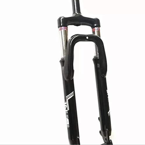 Mountain Bike Fork : 26 Inch Mountain Bike Suspension Fork Disc Brakes Shock Absorber Front Fork Bicycle Bicycl Parts - Black