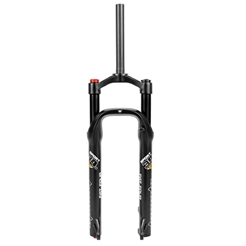Mountain Bike Fork : 26 x 4.0 inch Fat Tire MTB Suspension Fork 1 1 / 8 Straight Tube 100mm Travel Bike Air Suspension Fork Manual Lockout 9mm QR Mountain Suspension Front Forks, fit Snow Beach XC / AM ( Color : Black )