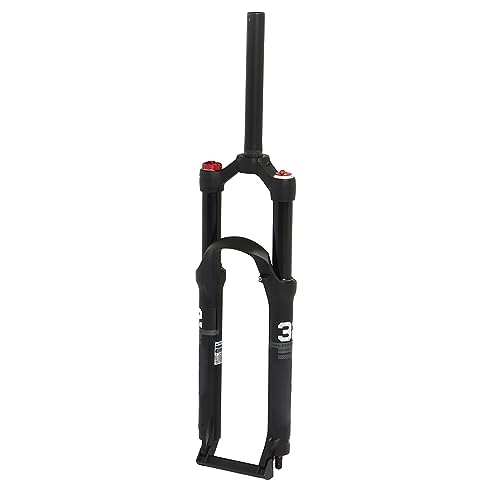 Mountain Bike Fork : 26in Mountain Bike Front Forks, Air Suspension Fork Bicycle Shock Absorber Front Fork Dual Air Chamber Damping Manual Lockout Straight Steerer Black