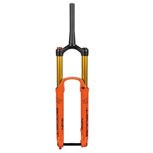 Mountain Bike Fork : 27.5 / 29" Mountain Bike Air Fork 1-1 / 2'' Tapered Tube Thru Axle 15mm Bike Air Suspension Fork Travel 160mm HL DH MTB Suspension Front Fork Disc Brake AM / TRAIL ( Color : Orange , Size : 27.5inch )