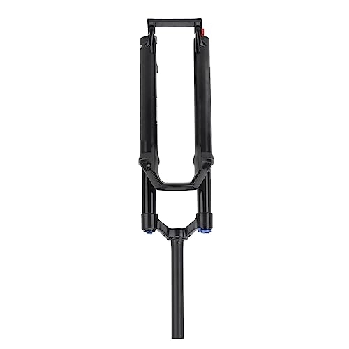 Mountain Bike Fork : 27.5 Inch Double Air Chamber Mountain Bike Front Fork with Manual Lockout and 120 Stroke, Durable BicycleFront Suspension Fork