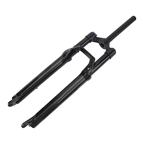 Mountain Bike Fork : 27.5 Inch Straight Tube Manual Lockout Mountain Bike Front Fork with Aluminum Alloy Bike Fork with Adjusting Knob