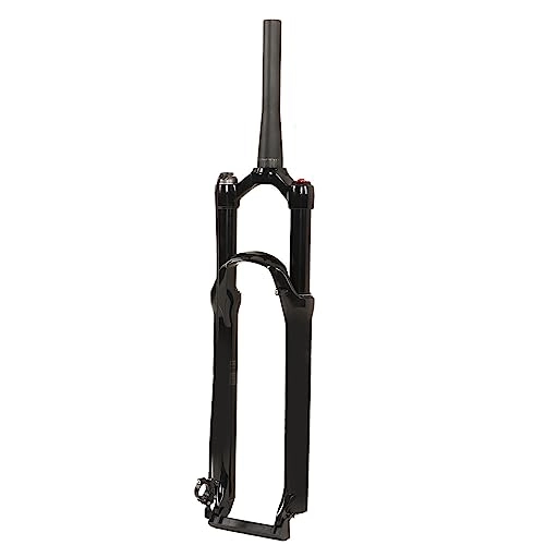 Mountain Bike Fork : 29 Inch Bicycle Suspension Fork, Mountain Bike Air Suspension Front Fork, Black Tapered Tube, High Safety Factor, Remote Lockout, Alloy