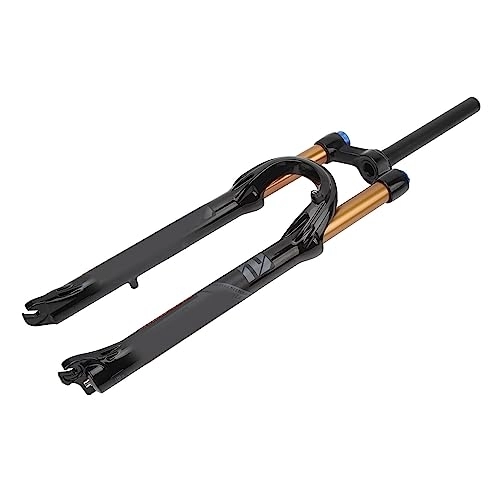 Mountain Bike Fork : 29 Inch Black Mountain Front Fork, Aluminium Alloy and Magnesium Alloy Air Fork with Manual Lockout