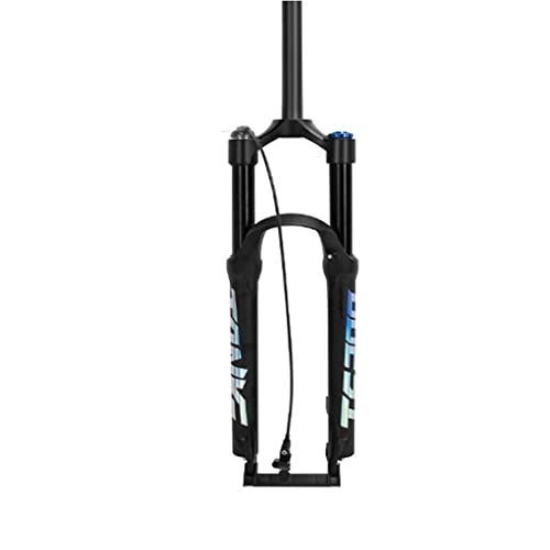 Mountain Bike Fork : 29inch MTB Air Forks, Mountain Bike Ultralight Suspension Front Fork 1-1 / 8" Threadless Steerer Shock XC Bicycle Accessories (Color : Black Remote Lockout, Size : 27.5)
