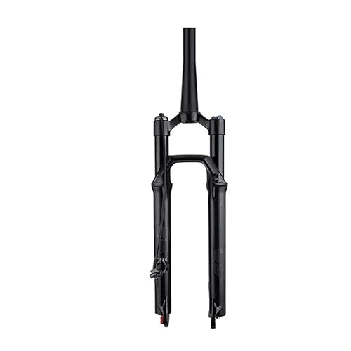 Mountain Bike Fork : 34mm Damping Bike Suspension Forks 27.5 Inch, Air Fork 29 Disk Brakes Remote Manual Lockout Mountain Bicycle Outdoor (Color : Tapered Remote Lockout, Size : 29)
