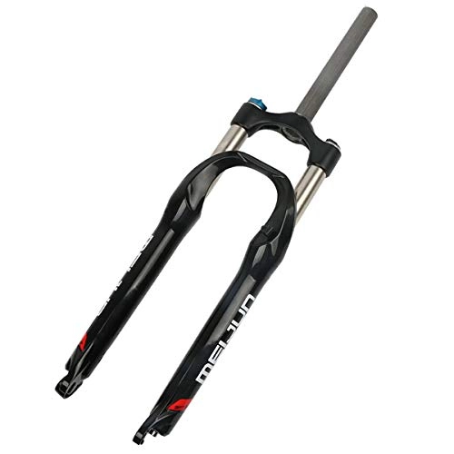 Mountain Bike Fork : ADUGEN Bicycle suspension fork 26 inch MTB suspension fork Aluminum alloy suspension fork, hub 80 mm, Black