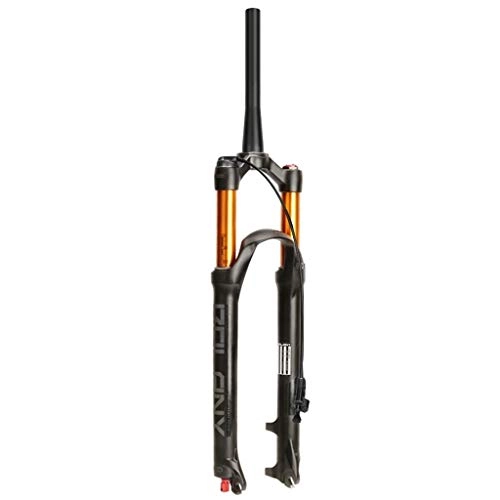 Mountain Bike Fork : aiNPCde 26 27.5 29 Inch Air MTB Suspension Fork, Rebound Adjust QR 9mm Travel 120mm Mountain Bike Forks Ultralight Magnesium Alloy (Color : Tapered remote lockout, Size : 27.5 inch)