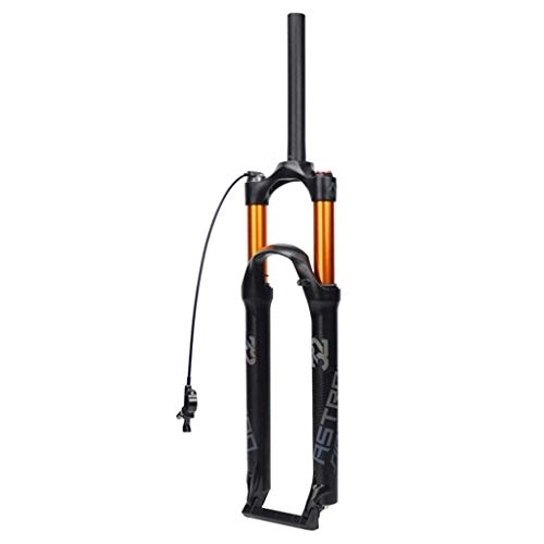 Mountain Bike Fork : aiNPCde 26 / 27.5 / 29 Inch Mountain Bike Front Fork 1-1 / 8" Air Suspension Forks Straight / Conical Tube Travel: 120mm (Color : Remote Lockout, Size : 27.5 inches)