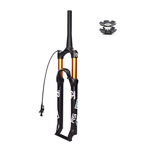 Mountain Bike Fork : aiNPCde 26 / 27.5 / 29 Inch MTB Bike Forks, Pneumatic Front Fork Travel 120mm Bicycle Forks Suspension QR 9mm Disc Brake Mountain Bike Accessories (Shape : Tapered-RL, Size : 27.5 inch)