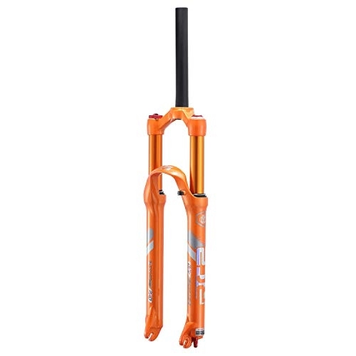 Mountain Bike Fork : aiNPCde 26" 27.5" MTB Bike Suspension Fork, 1-1 / 8" Lightweight Alloy Mountain Cycling Front Forks 120mm Travel - Orange (Size : 26 inches)