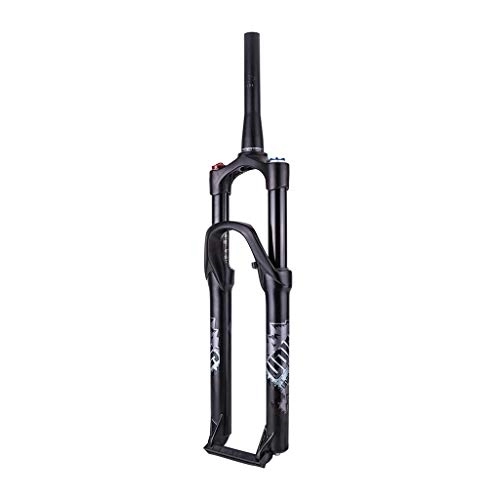 Mountain Bike Fork : aiNPCde 26" 27.5inch Magnesium Alloy MTB Bike Suspension Fork, 1-1 / 8" High Strength Travel: 120mm Air Forks - Black (Size : 27.5 inch)