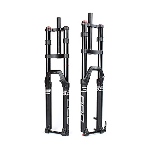 Mountain Bike Fork : aiNPCde 27.5 / 29 inch Mountain Bike Double Shoulder Pneumatic Front Fork Travel 150mm 680DH Bike Front Forks Suspension Downhill Thru Axle with Damping Rebound (Size : 27.5 inch)
