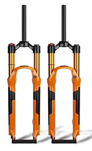 Mountain Bike Fork : aiNPCde 27.5 / 29 inch MTB Bike Suspension Front Fork Travel 120mm 1-1 / 8" Straight / Tapered Tube Manual Lockout XC AM Ultralight Mountain Bicycle Front Forks QR 9mm with Damping Adjustment