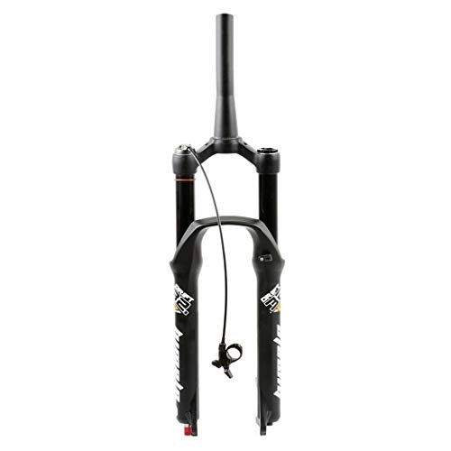 Mountain Bike Fork : aiNPCde Bicycle Suspension Fork 26" 27.5 Er 29 Inch Mountain Bike Remote Lockout Front Forks, for MTB / XC / AM / Offroad Bike 2.4" - Tire (Color : Tapered, Size : 26 inch)