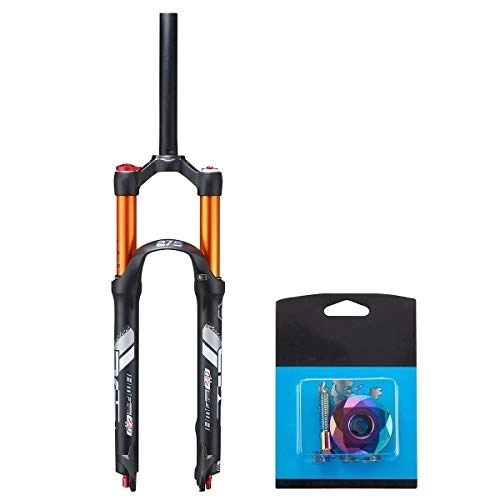 Mountain Bike Fork : aiNPCde Bike Suspension Fork 26" 27.5" MTB Bicycle Front Forks Accessories 28.6mm, Manual Lockout Alloy Adjustable Damping (Color : B, Size : 27.5 inches)
